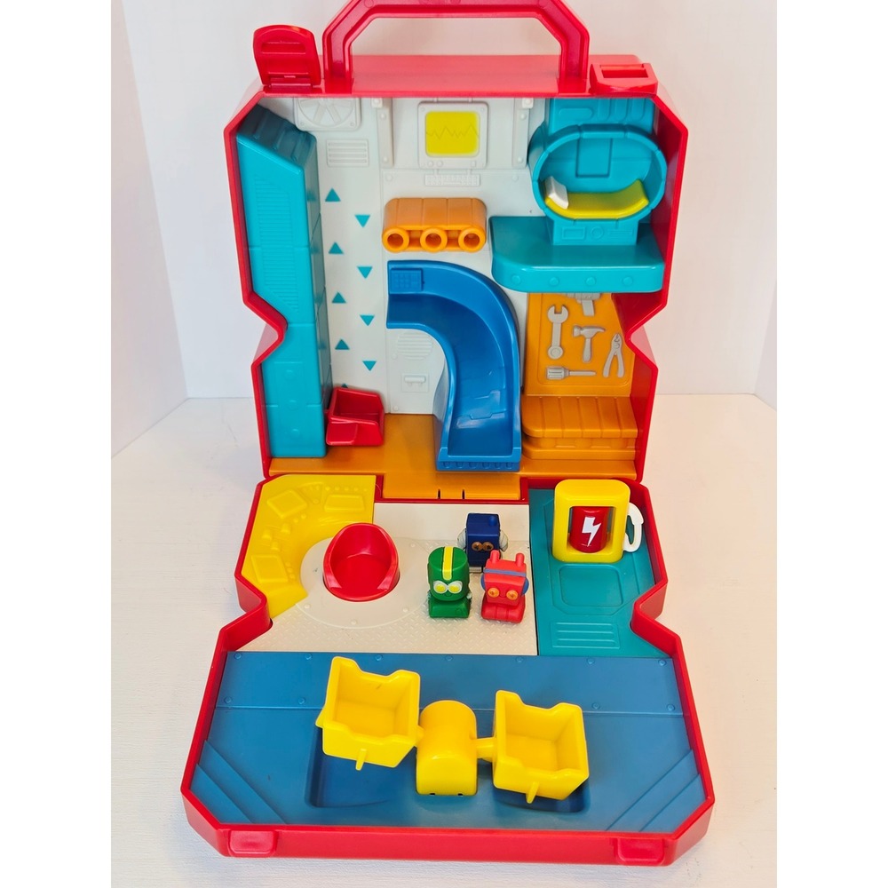 Lakeshore Carry Around Robot Town Playset- 3 Mini Robot Figures
